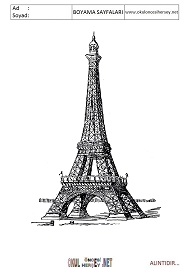 Paris boyama sayfaları 